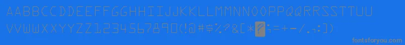 KreditFront Font – Gray Fonts on Blue Background