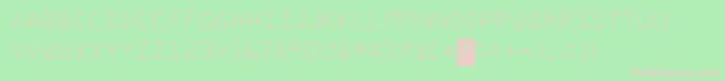 KreditFront Font – Pink Fonts on Green Background