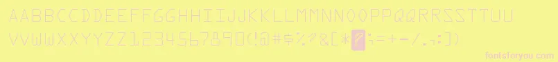 KreditFront Font – Pink Fonts on Yellow Background