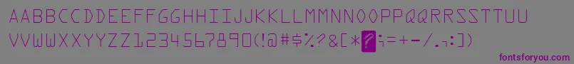 Шрифт KreditFront – фиолетовые шрифты на сером фоне