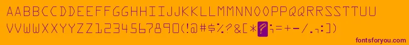 KreditFront Font – Purple Fonts on Orange Background