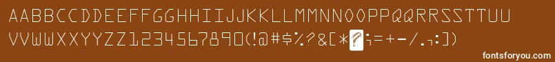 フォントKreditFront – 茶色の背景に白い文字