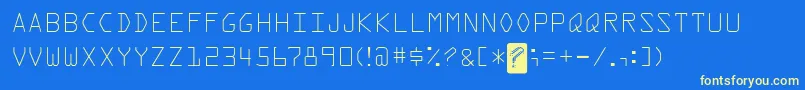 KreditFront Font – Yellow Fonts on Blue Background