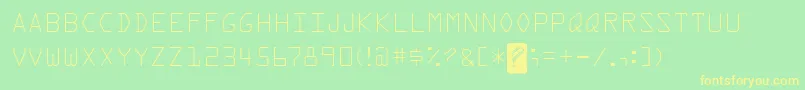 KreditFront Font – Yellow Fonts on Green Background