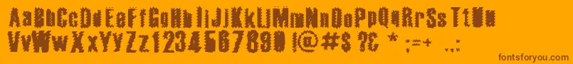 TheWorldsFieryDemise Font – Brown Fonts on Orange Background