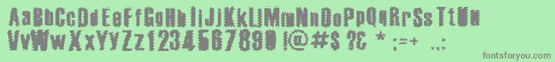 TheWorldsFieryDemise Font – Gray Fonts on Green Background