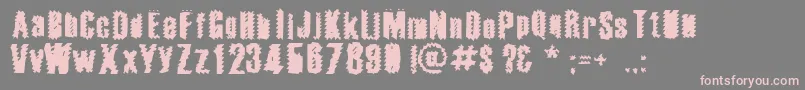 TheWorldsFieryDemise Font – Pink Fonts on Gray Background