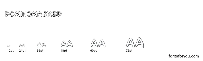 Größen der Schriftart Dominomask3D
