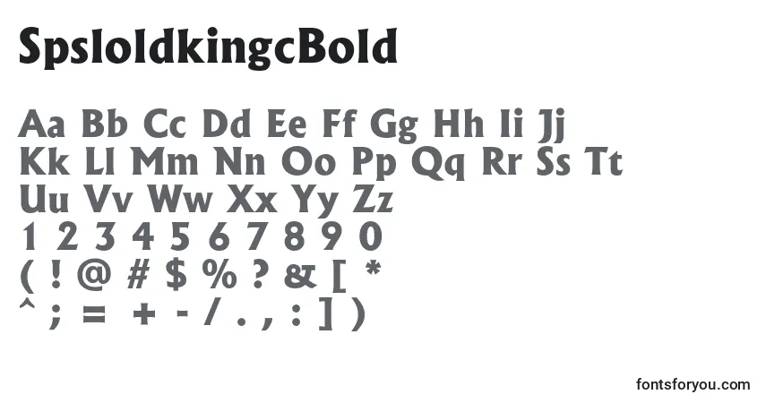 Czcionka SpsloldkingcBold – alfabet, cyfry, specjalne znaki