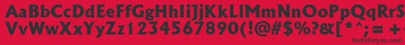 Czcionka SpsloldkingcBold – czarne czcionki na czerwonym tle