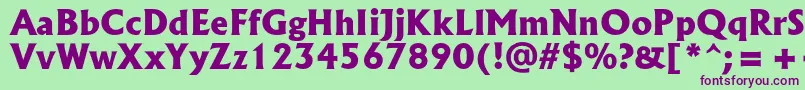 SpsloldkingcBold Font – Purple Fonts on Green Background