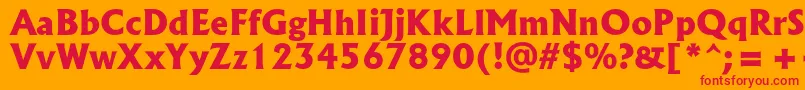 SpsloldkingcBold Font – Red Fonts on Orange Background