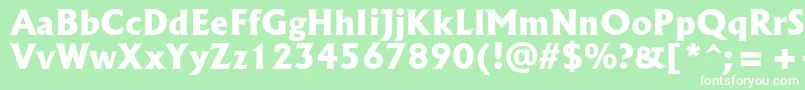 フォントSpsloldkingcBold – 緑の背景に白い文字