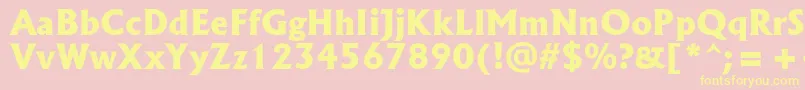SpsloldkingcBold Font – Yellow Fonts on Pink Background