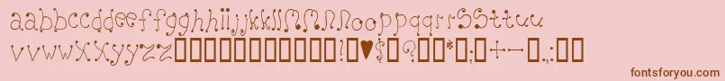 MelanieGirly Font – Brown Fonts on Pink Background