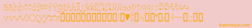 MelanieGirly Font – Orange Fonts on Pink Background