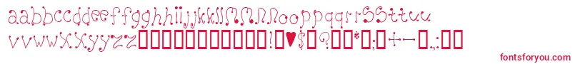 MelanieGirly Font – Red Fonts on White Background
