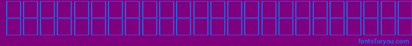 Fonte NewRegular – fontes azuis em um fundo violeta