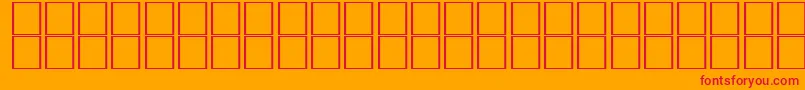 NewRegular-Schriftart – Rote Schriften auf orangefarbenem Hintergrund
