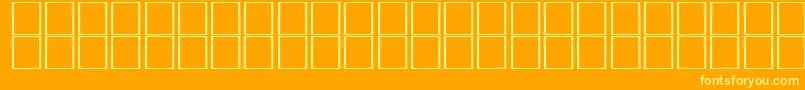 Fonte NewRegular – fontes amarelas em um fundo laranja