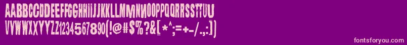 Lugosi Font – Pink Fonts on Purple Background