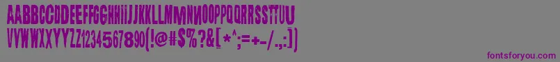 Lugosi Font – Purple Fonts on Gray Background