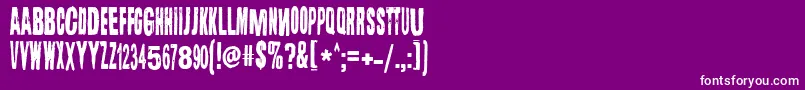 フォントLugosi – 紫の背景に白い文字