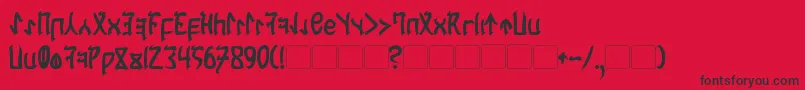 CardosanBold Font – Black Fonts on Red Background