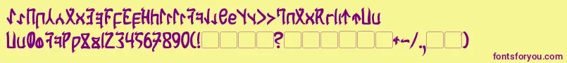 CardosanBold Font – Purple Fonts on Yellow Background