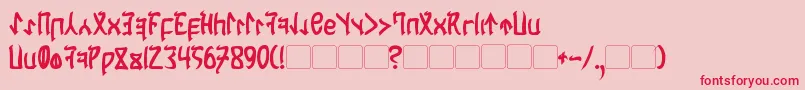 CardosanBold Font – Red Fonts on Pink Background
