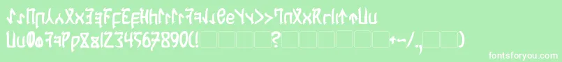 CardosanBold Font – White Fonts on Green Background