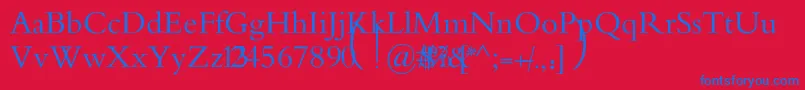 MotkenAlRafidainArt Font – Blue Fonts on Red Background