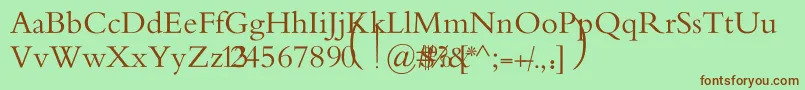 MotkenAlRafidainArt Font – Brown Fonts on Green Background