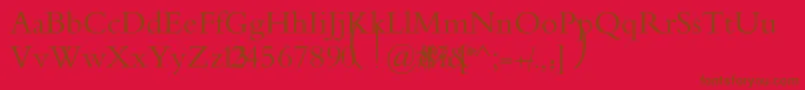 フォントMotkenAlRafidainArt – 赤い背景に茶色の文字