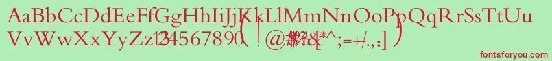 MotkenAlRafidainArt Font – Red Fonts on Green Background