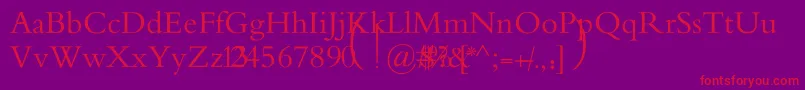 MotkenAlRafidainArt Font – Red Fonts on Purple Background