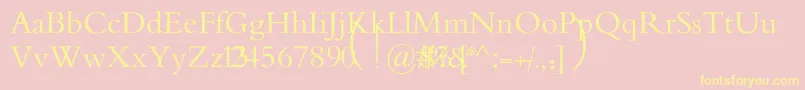 MotkenAlRafidainArt Font – Yellow Fonts on Pink Background