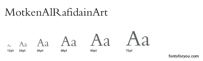 Размеры шрифта MotkenAlRafidainArt