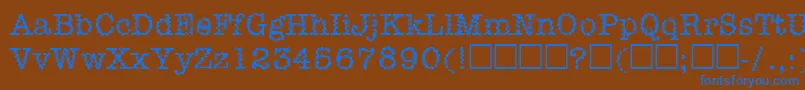 Dirtee Font – Blue Fonts on Brown Background