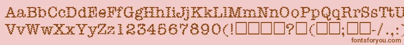 Dirtee Font – Brown Fonts on Pink Background