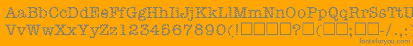 Dirtee Font – Gray Fonts on Orange Background