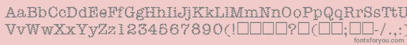 Dirtee Font – Gray Fonts on Pink Background