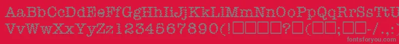 Dirtee Font – Gray Fonts on Red Background