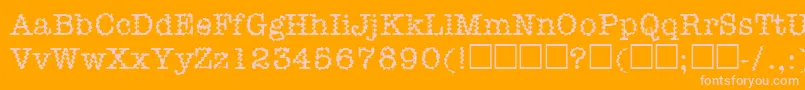 Dirtee Font – Pink Fonts on Orange Background