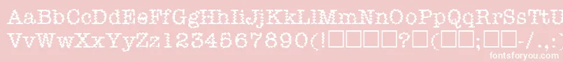 Dirtee Font – White Fonts on Pink Background