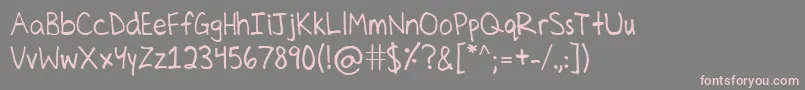 CelinesHand Font – Pink Fonts on Gray Background