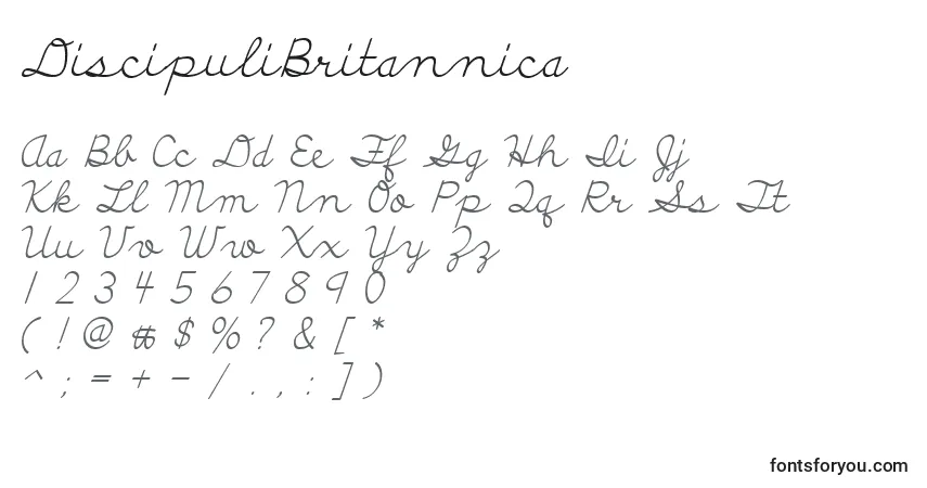 DiscipuliBritannicaフォント–アルファベット、数字、特殊文字