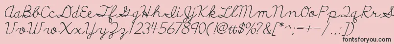 DiscipuliBritannica-Schriftart – Schwarze Schriften auf rosa Hintergrund