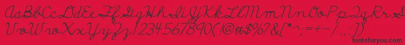 Шрифт DiscipuliBritannica – чёрные шрифты на красном фоне