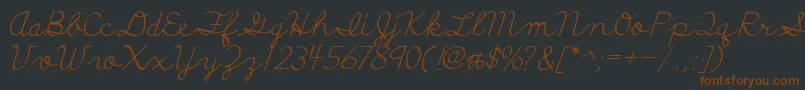 DiscipuliBritannica-fontti – ruskeat fontit mustalla taustalla